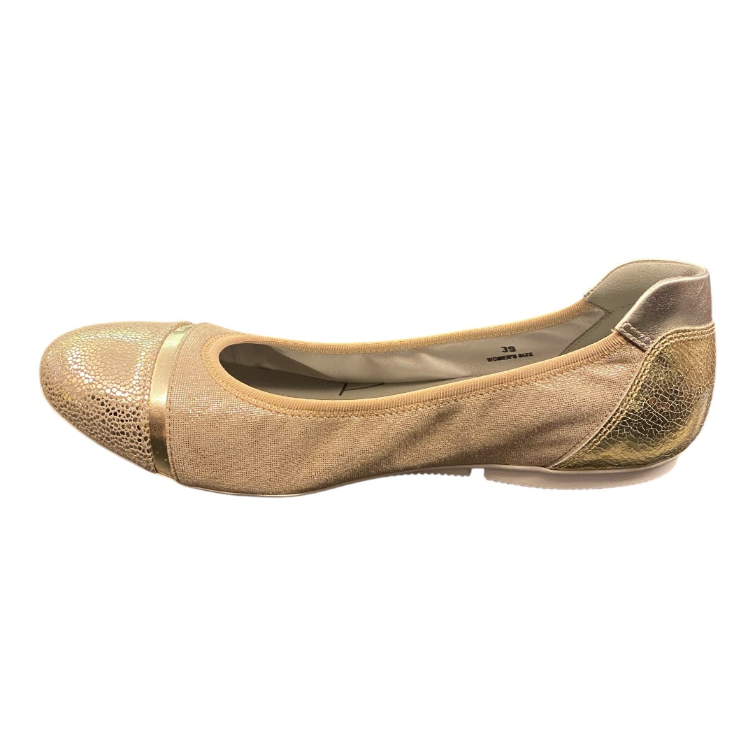 HOGAN Gold Ballet Flats Size 39