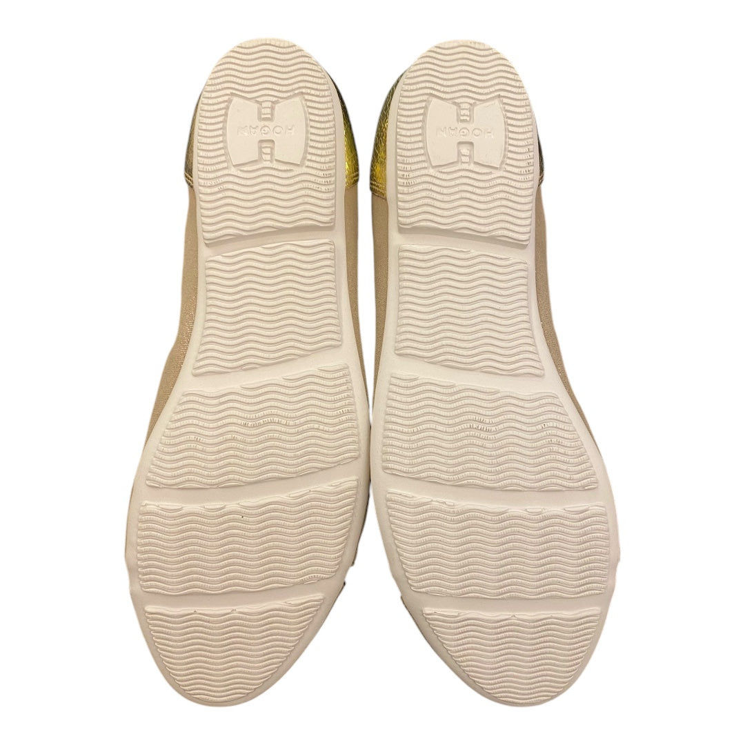 HOGAN Gold Ballet Flats Size 39