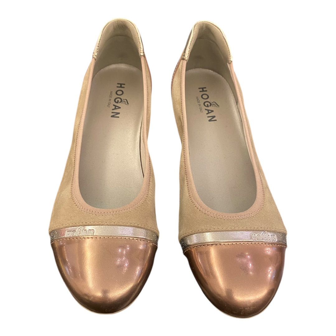 HOGAN Beige Ballet Flats Size 39