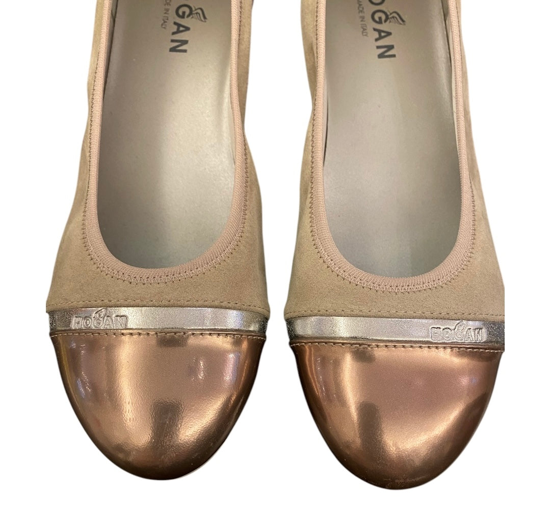 HOGAN Beige Ballet Flats Size 39