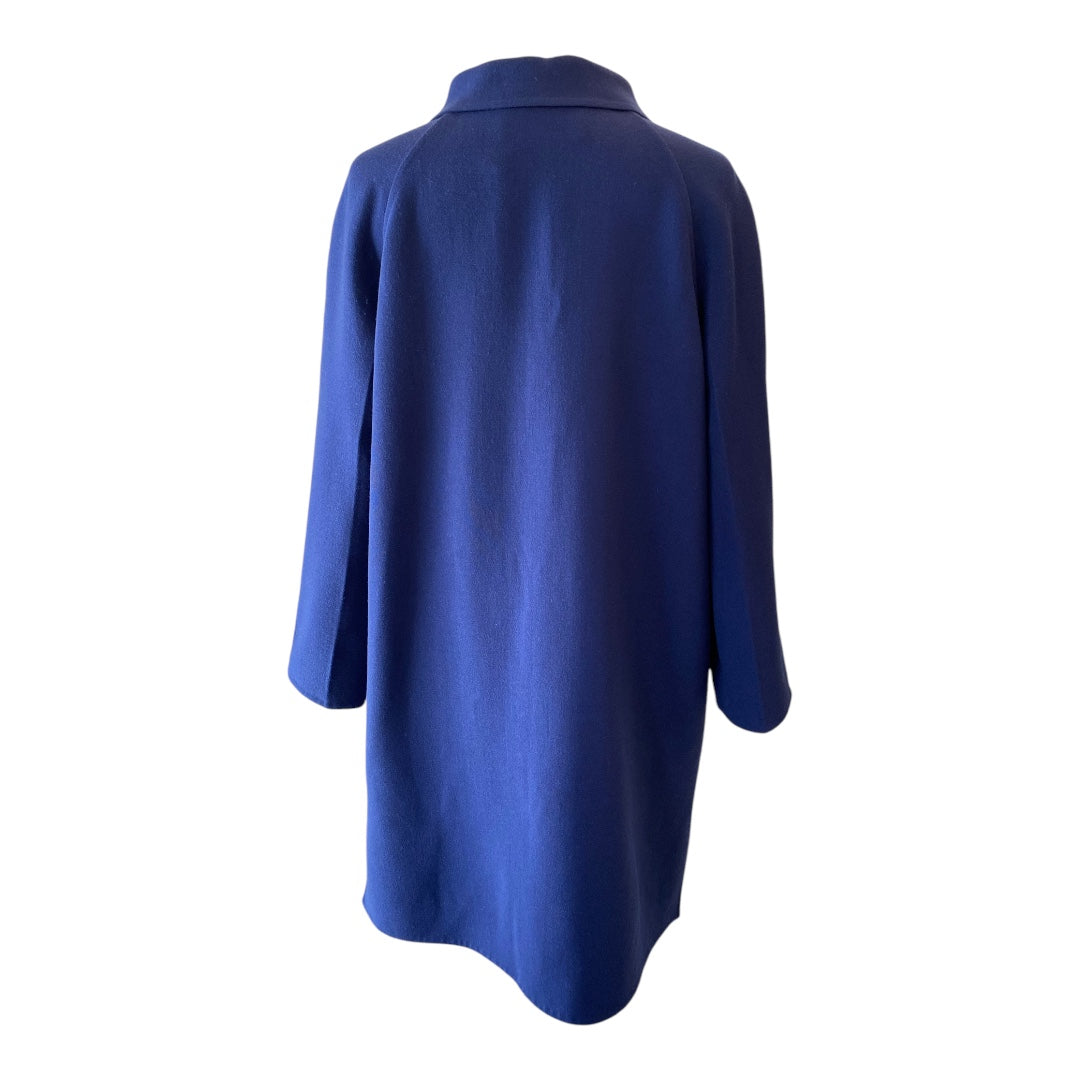 PRADA Blue Wool Coat Size IT 46