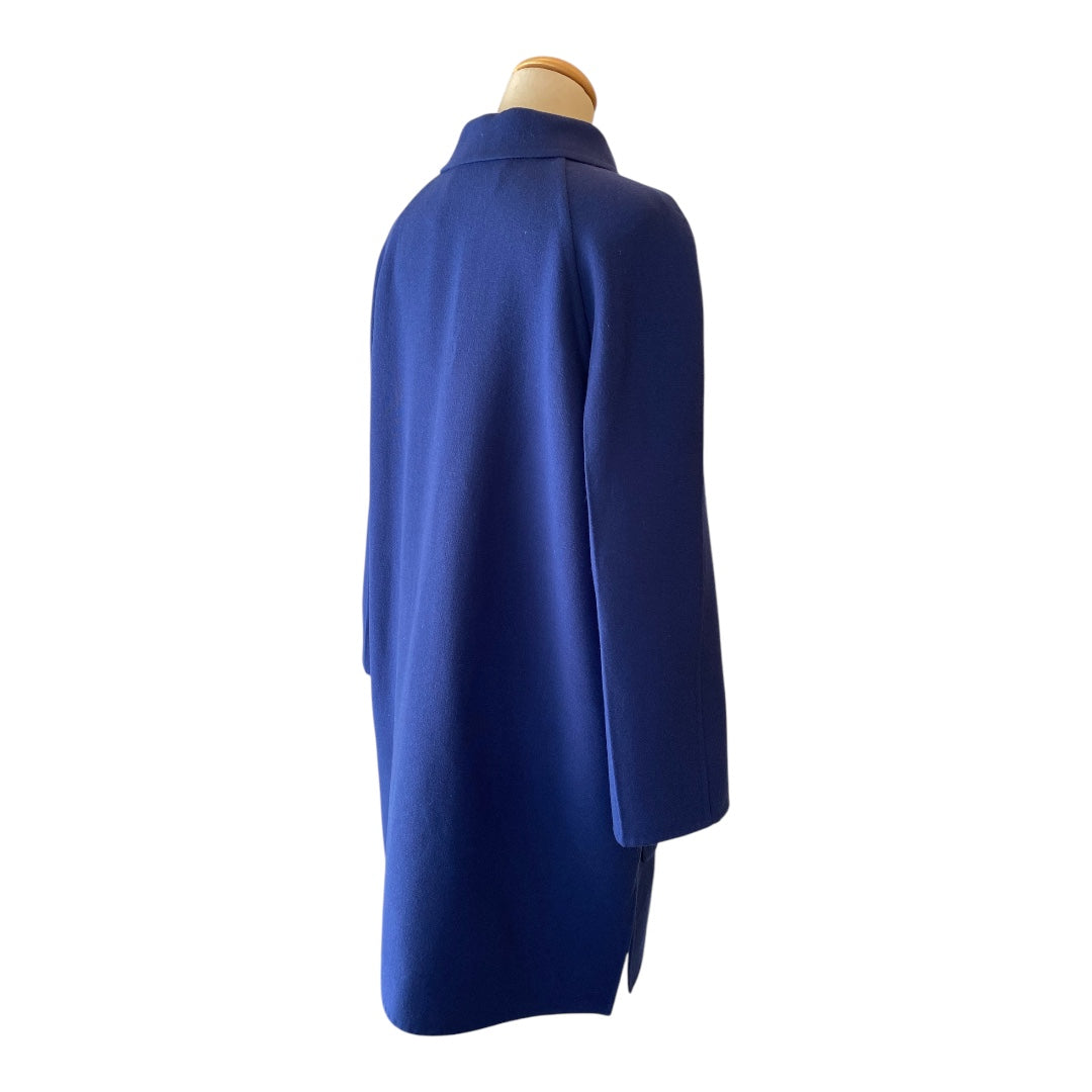 PRADA Blue Wool Coat Size IT 46
