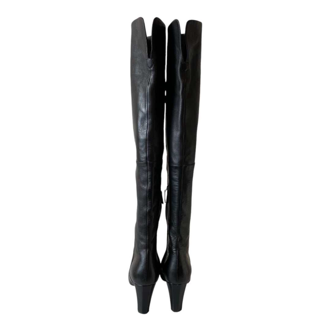 CHANEL CC Leather Over The Knee Boots Size 40C