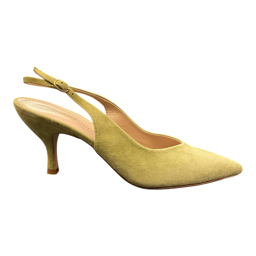 SANIA D’MINA Pistachio Suede Slingback Size 40