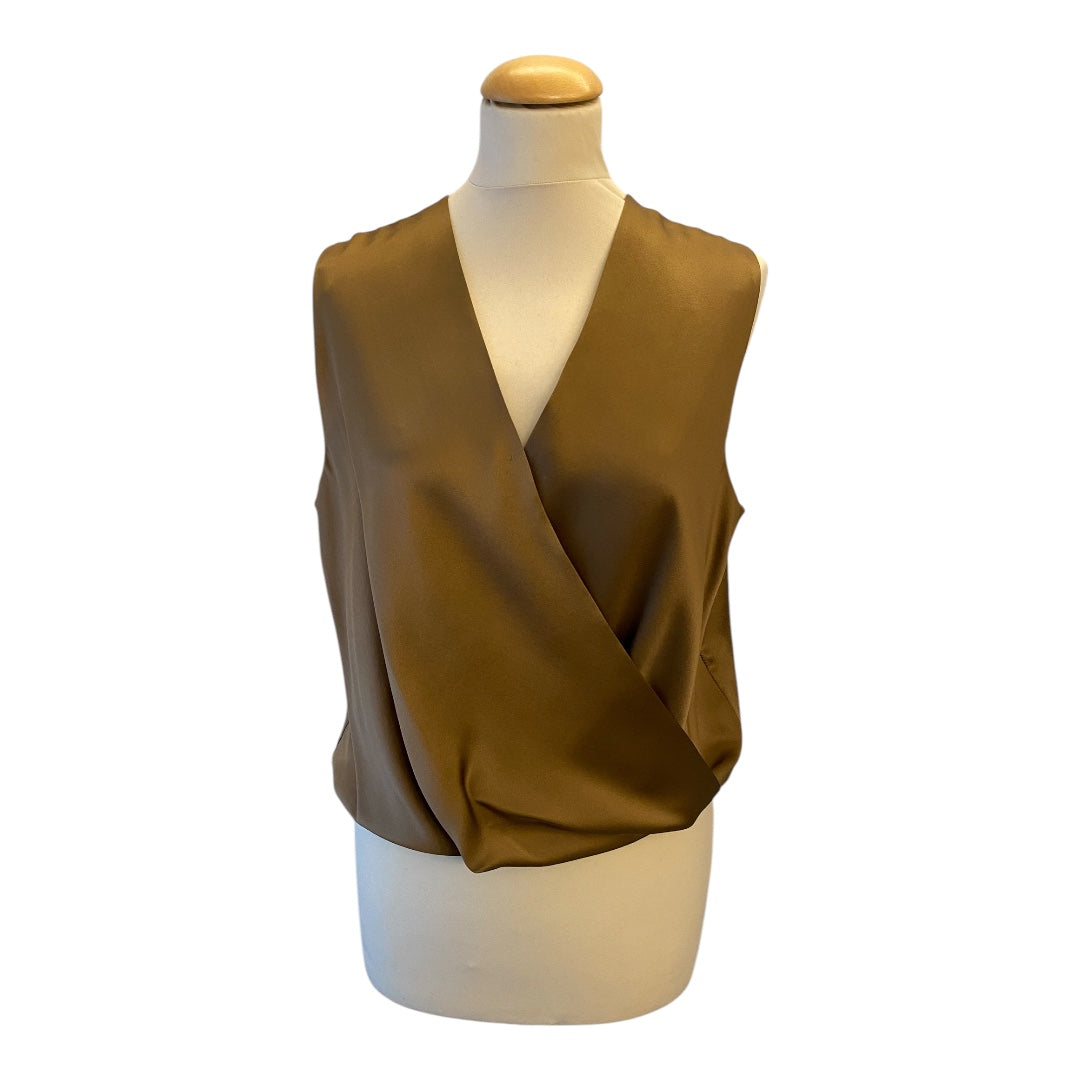 PETER COHEN V-Neck Silk Top Size L