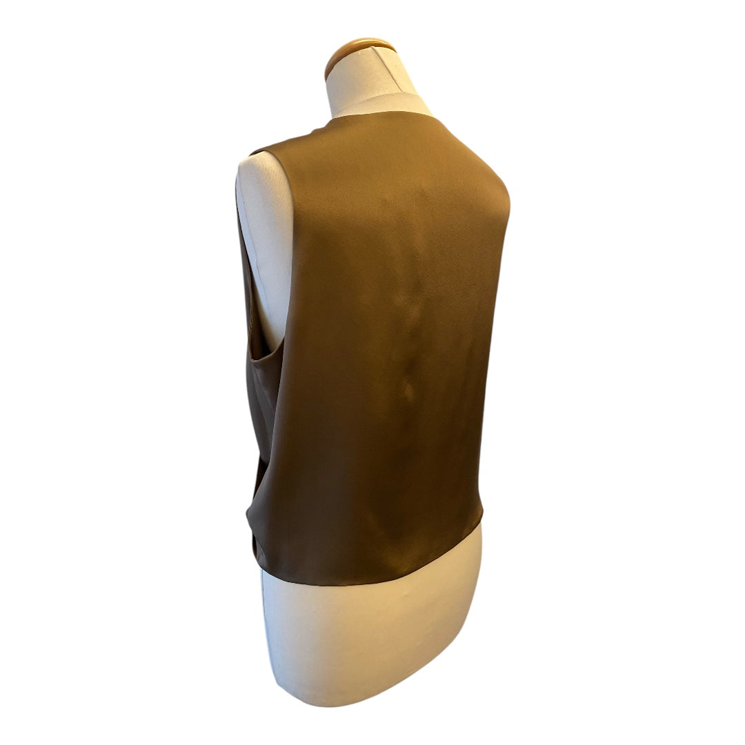 PETER COHEN V-Neck Silk Top Size L