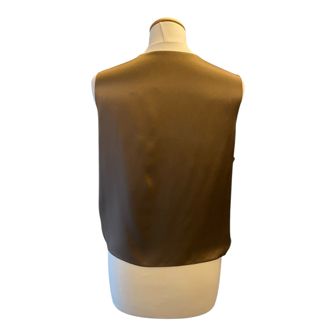 PETER COHEN V-Neck Silk Top Size L