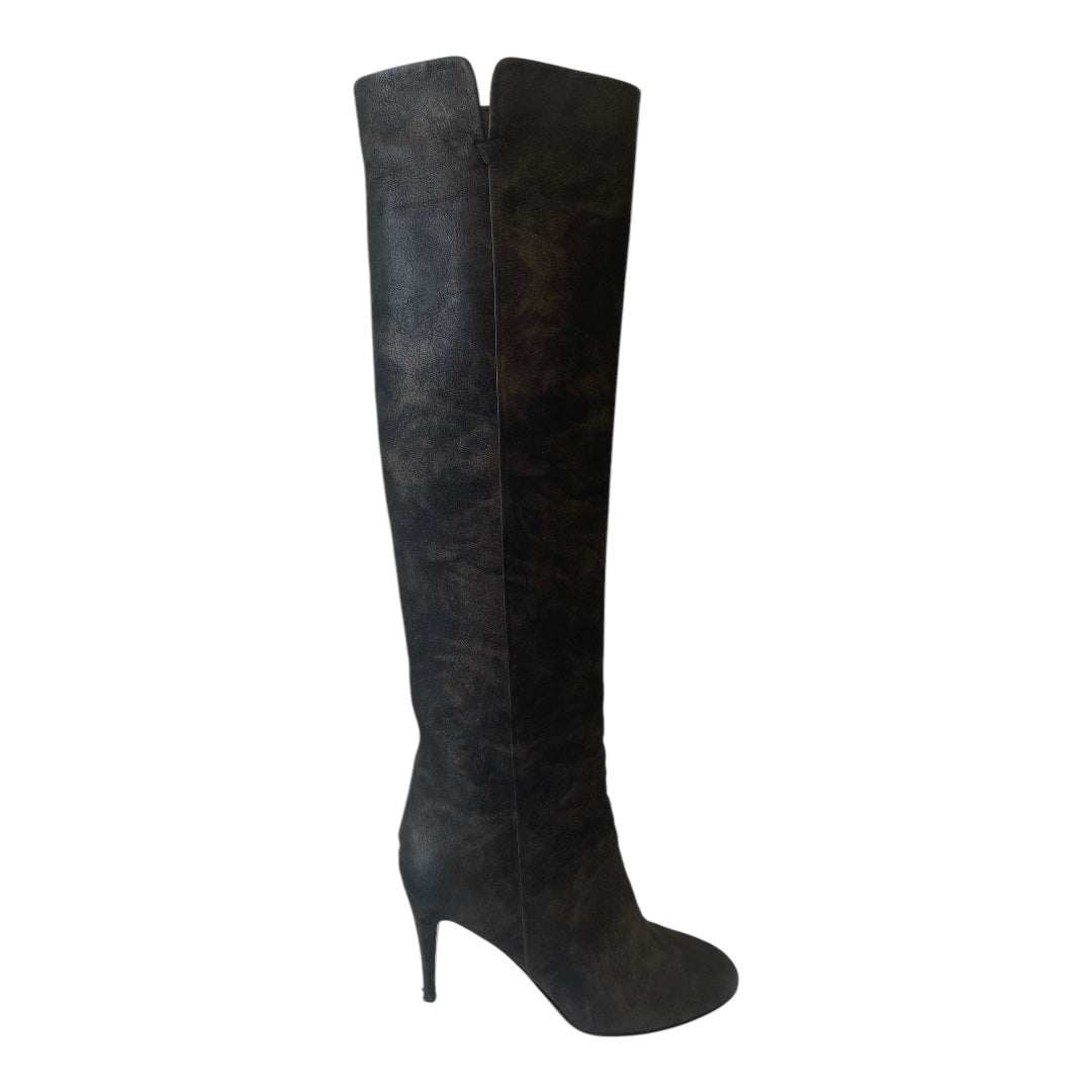 CHANEL Suede Over The Knee Boots Size 40,5