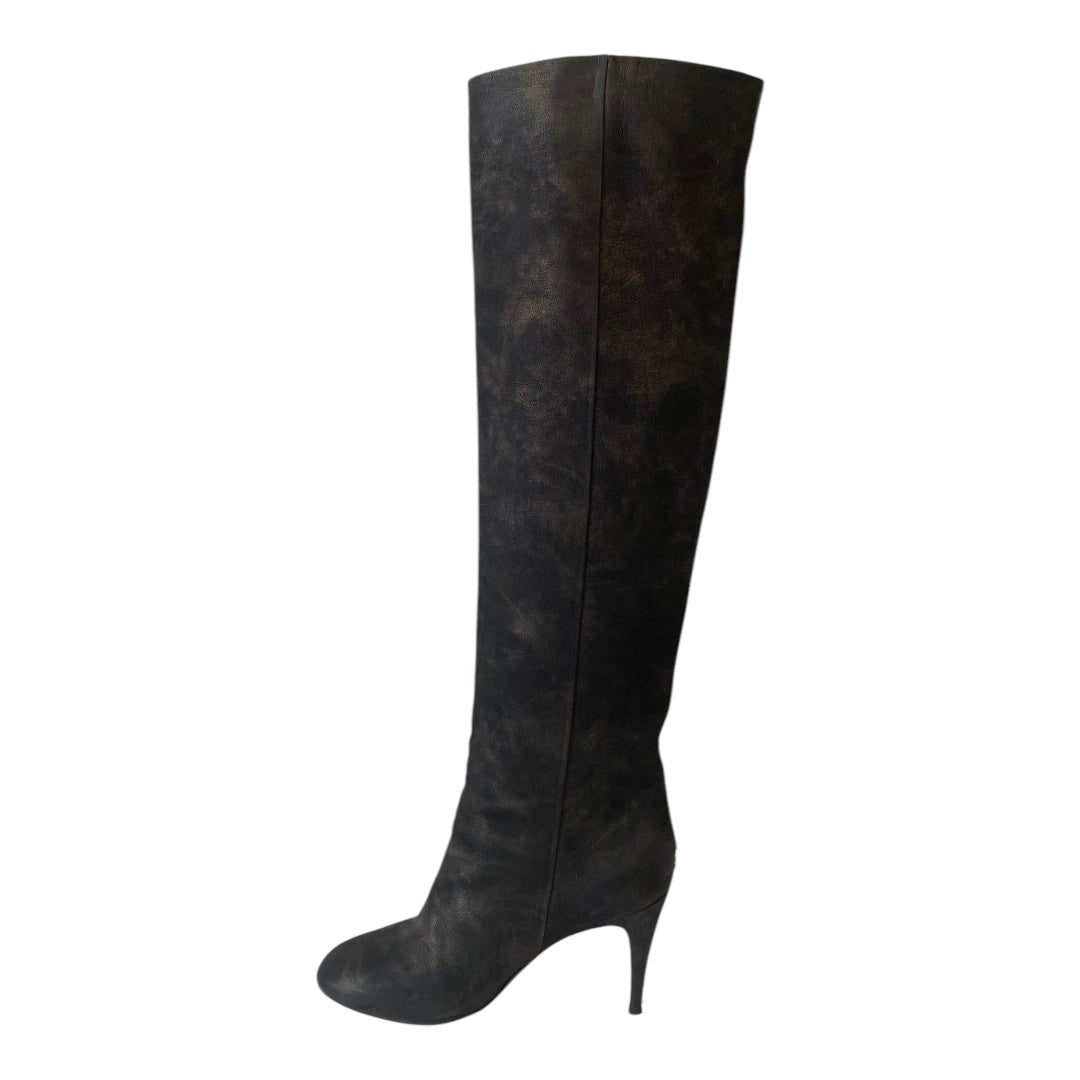 CHANEL Suede Over The Knee Boots Size 40,5
