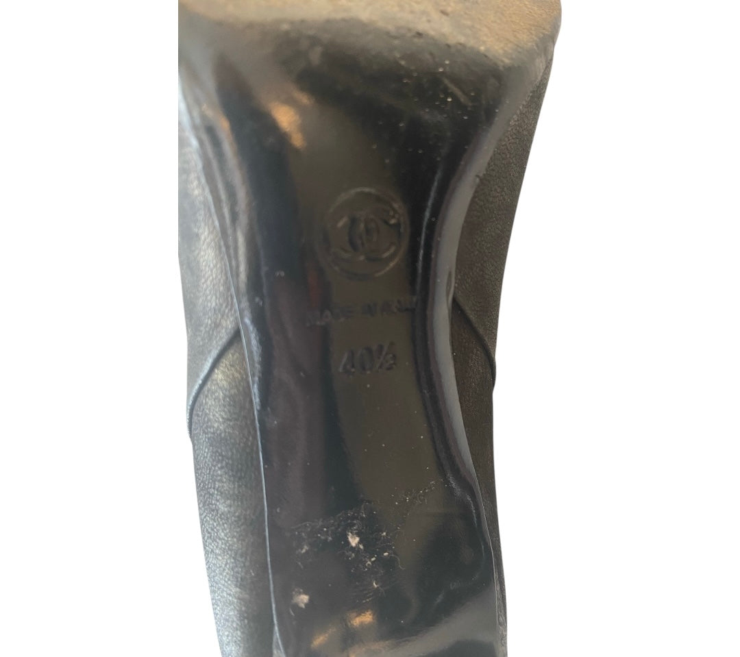 CHANEL Suede Over The Knee Boots Size 40,5