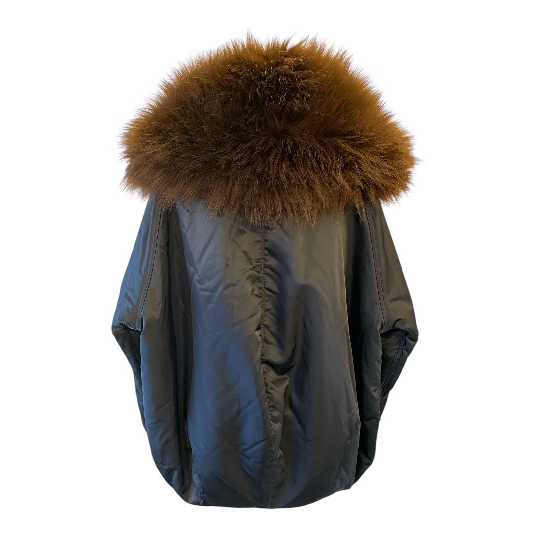 ALAÏA Fur-Embellished Maxi Bomber Jacket Size 38