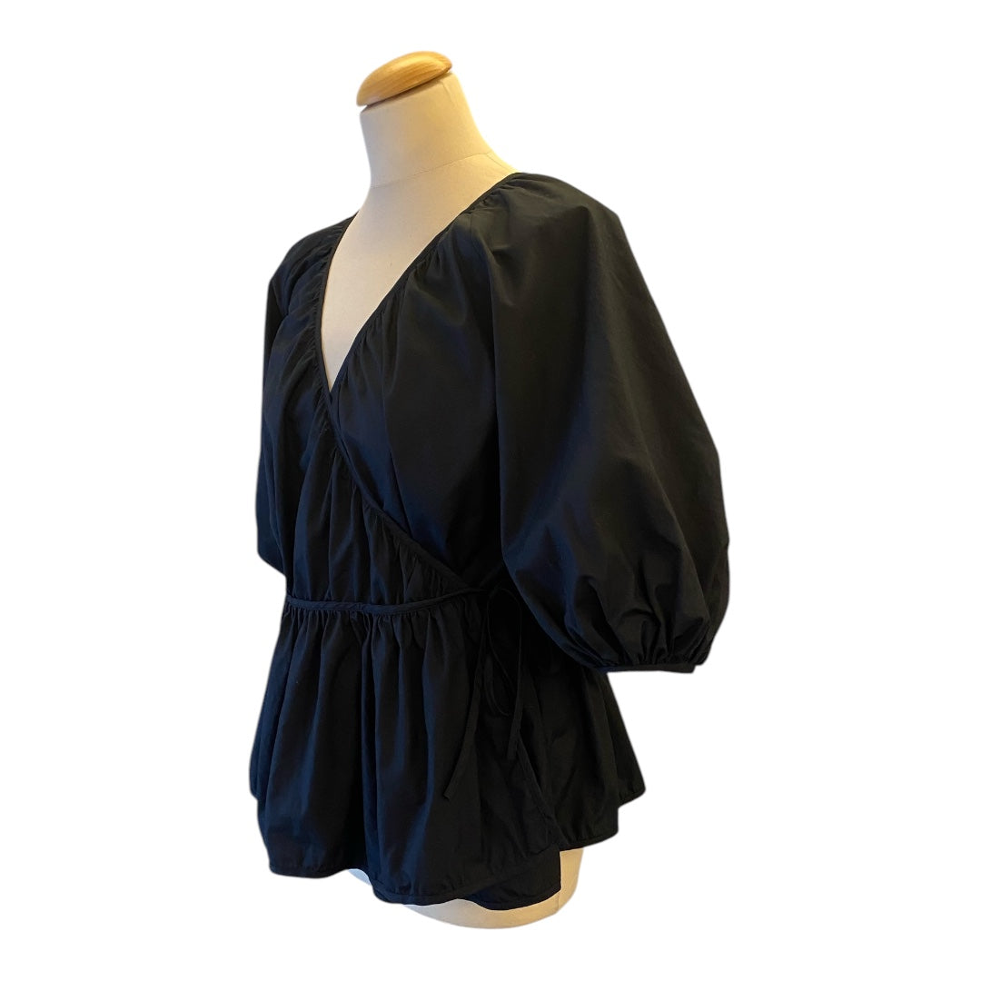 CECILIE BAHNSEN Wrap Cotton Blouse Size XS/S