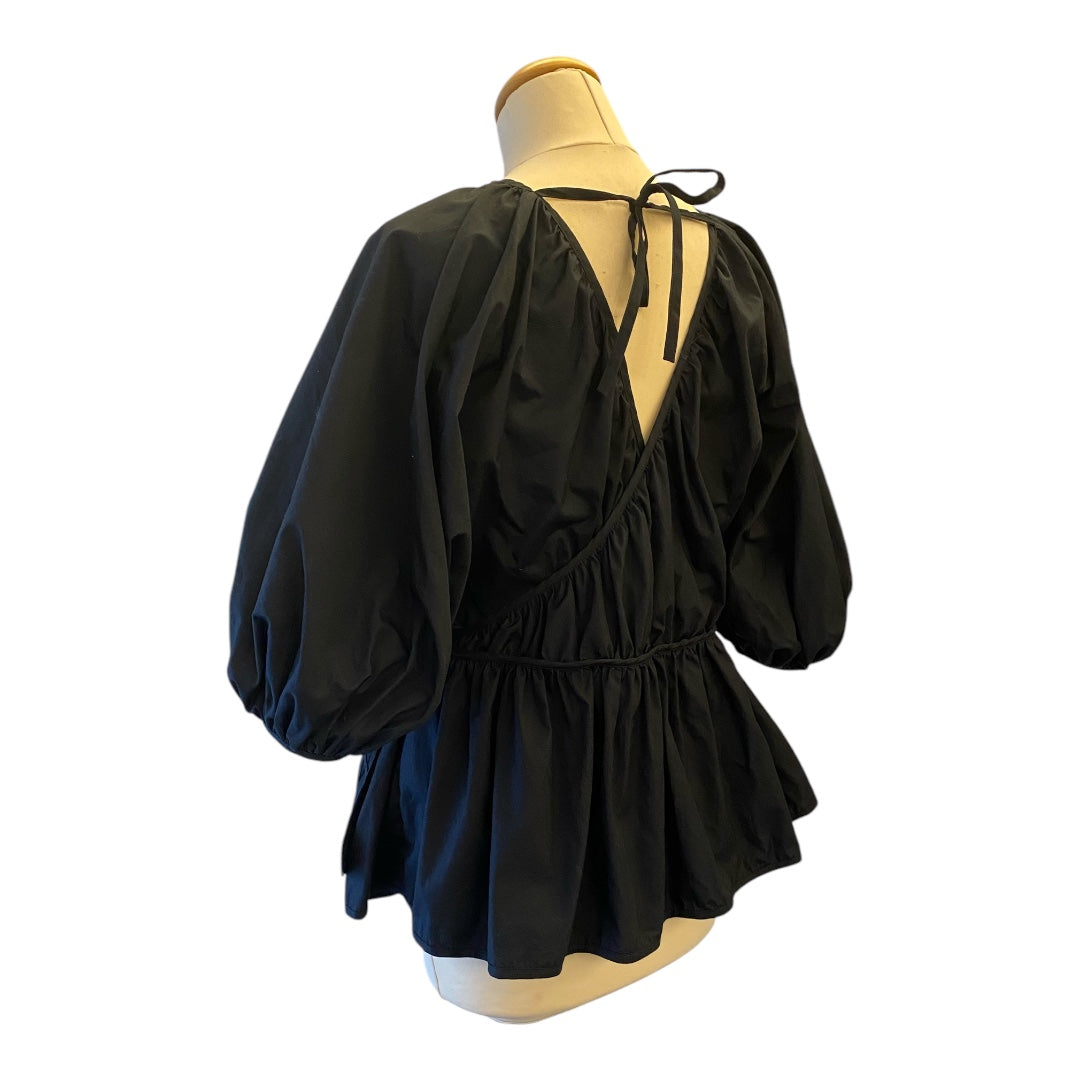 CECILIE BAHNSEN Wrap Cotton Blouse Size XS/S