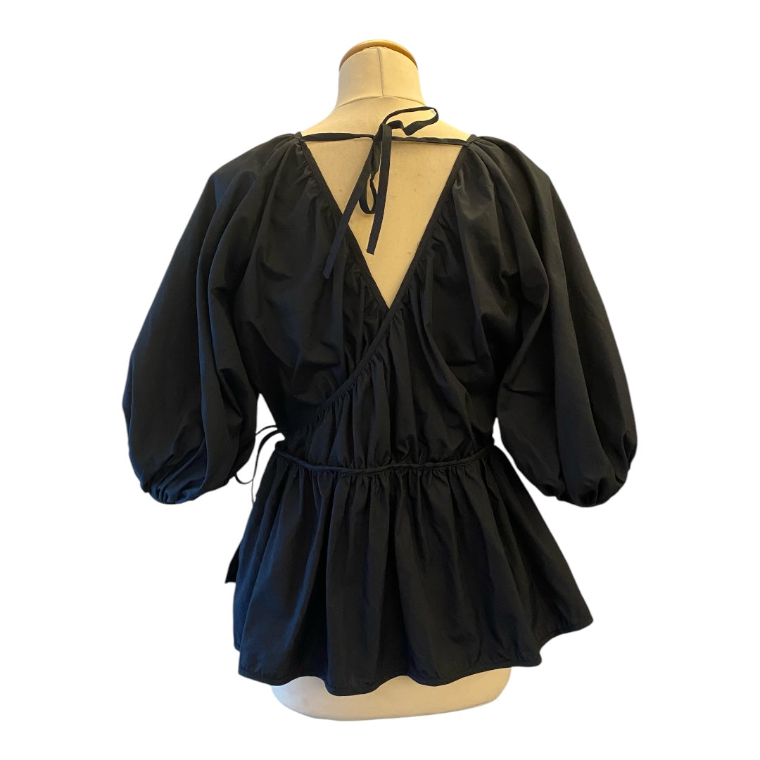 CECILIE BAHNSEN Wrap Cotton Blouse Size XS/S