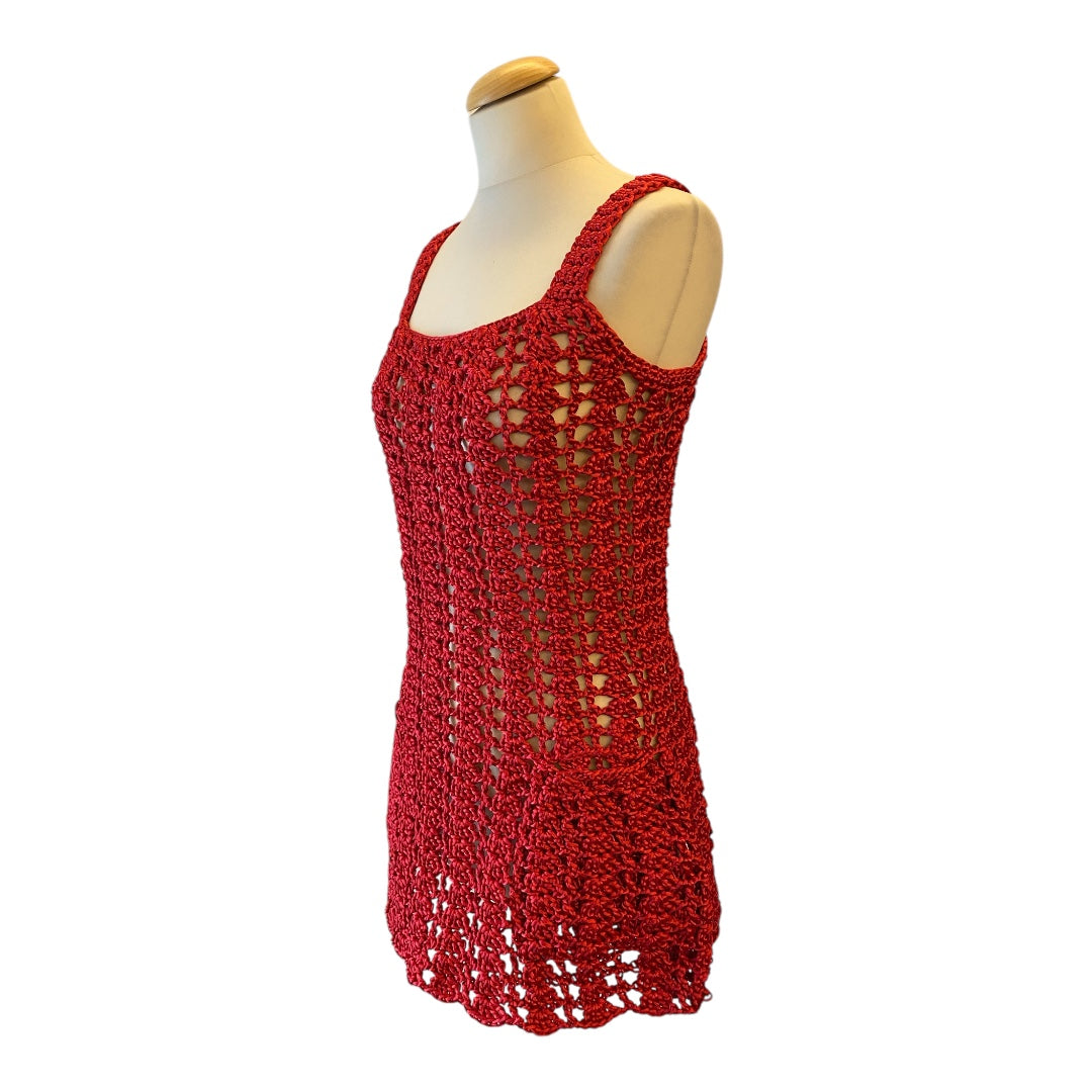 JW ANDERSON Red Crochet Mini Dress Size S