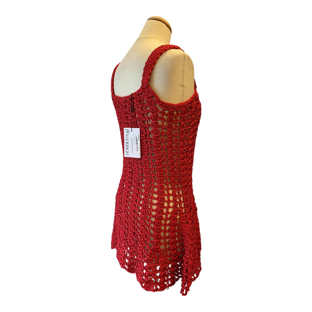 JW ANDERSON Red Crochet Mini Dress Size S