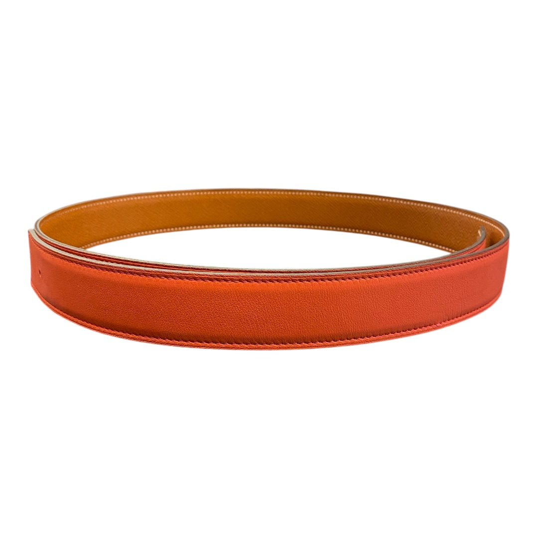 HERMÈS Reversible leather strap 95 cm