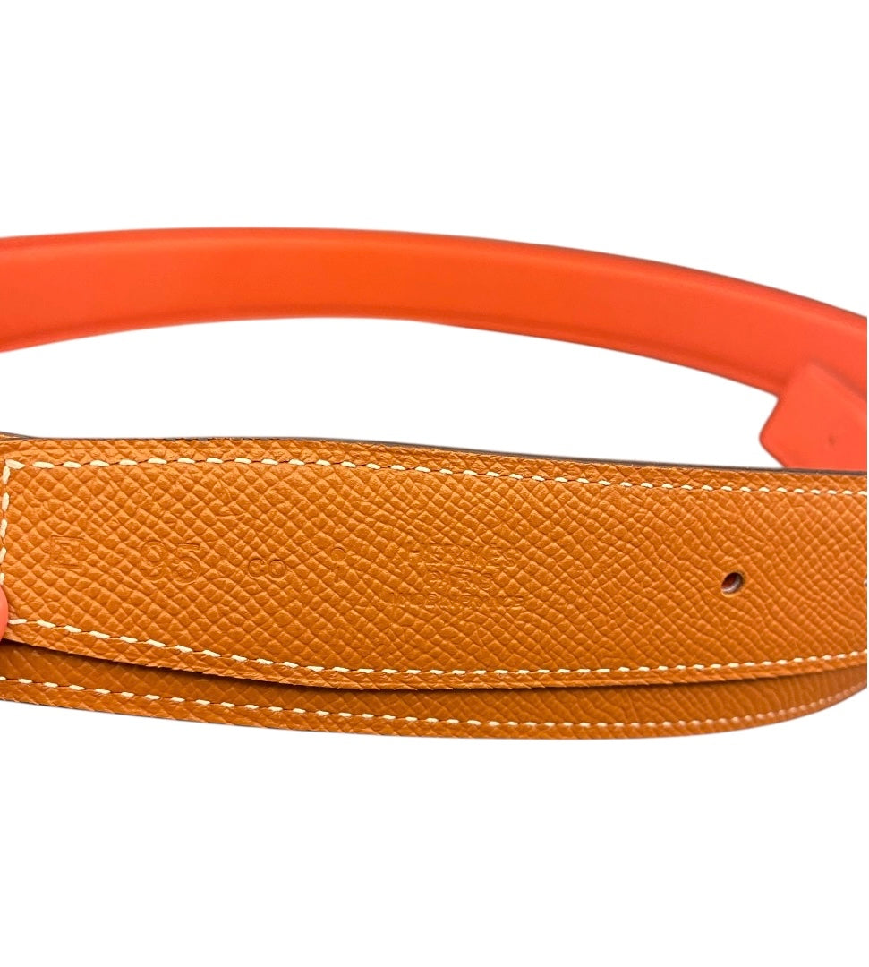 HERMÈS Reversible leather strap 95 cm