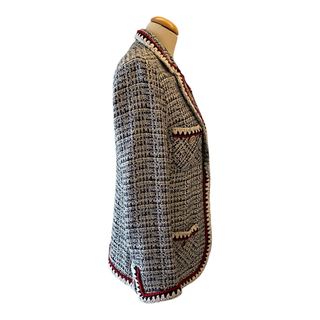 EDWARD ACHOUR Tweed Jacket Size Fr 42