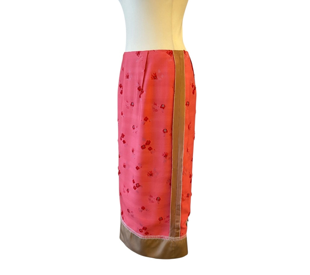 MARNI Floral Silk-Blend Midi Skirt Size IT 40