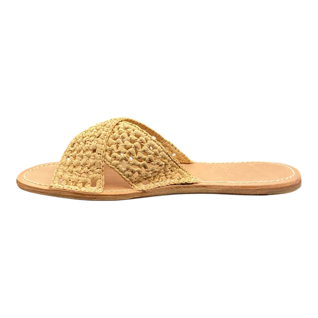DEL RIO LONDON Tarifa Rafia Nude Sandals Size 41