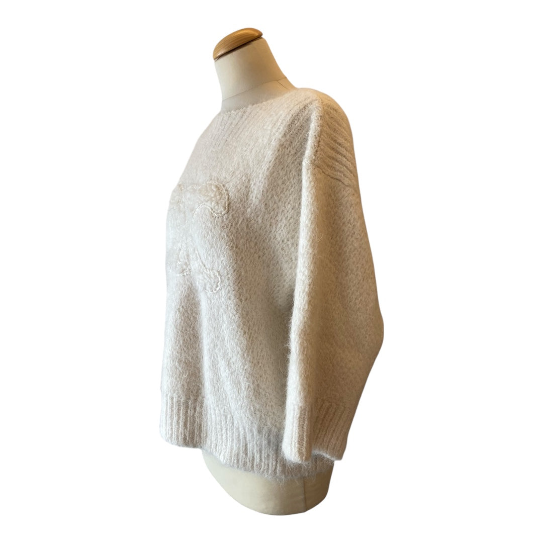 CELINE Boat Neck Triomphe Sweater Size S