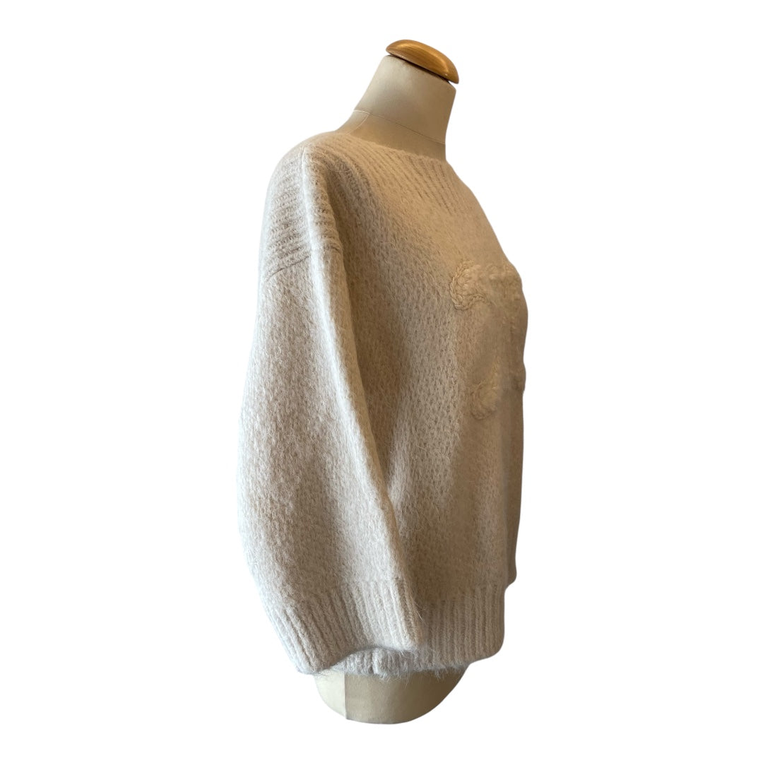 CELINE Boat Neck Triomphe Sweater Size S