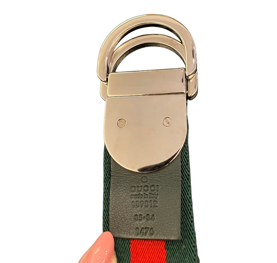 GUCCI Web Belt with Buckle Size 85