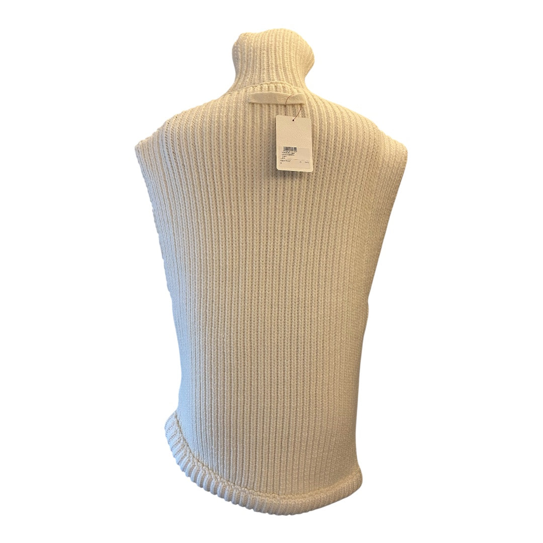 VICTORIA BECKHAM Ribbed-Knit Turtleneck Sweater Vest Size S