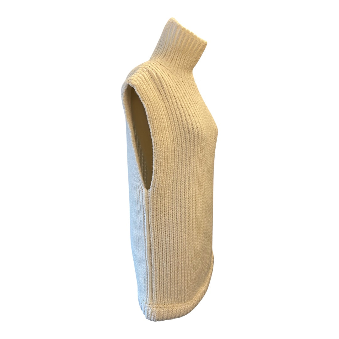 VICTORIA BECKHAM Ribbed-Knit Turtleneck Sweater Vest Size S