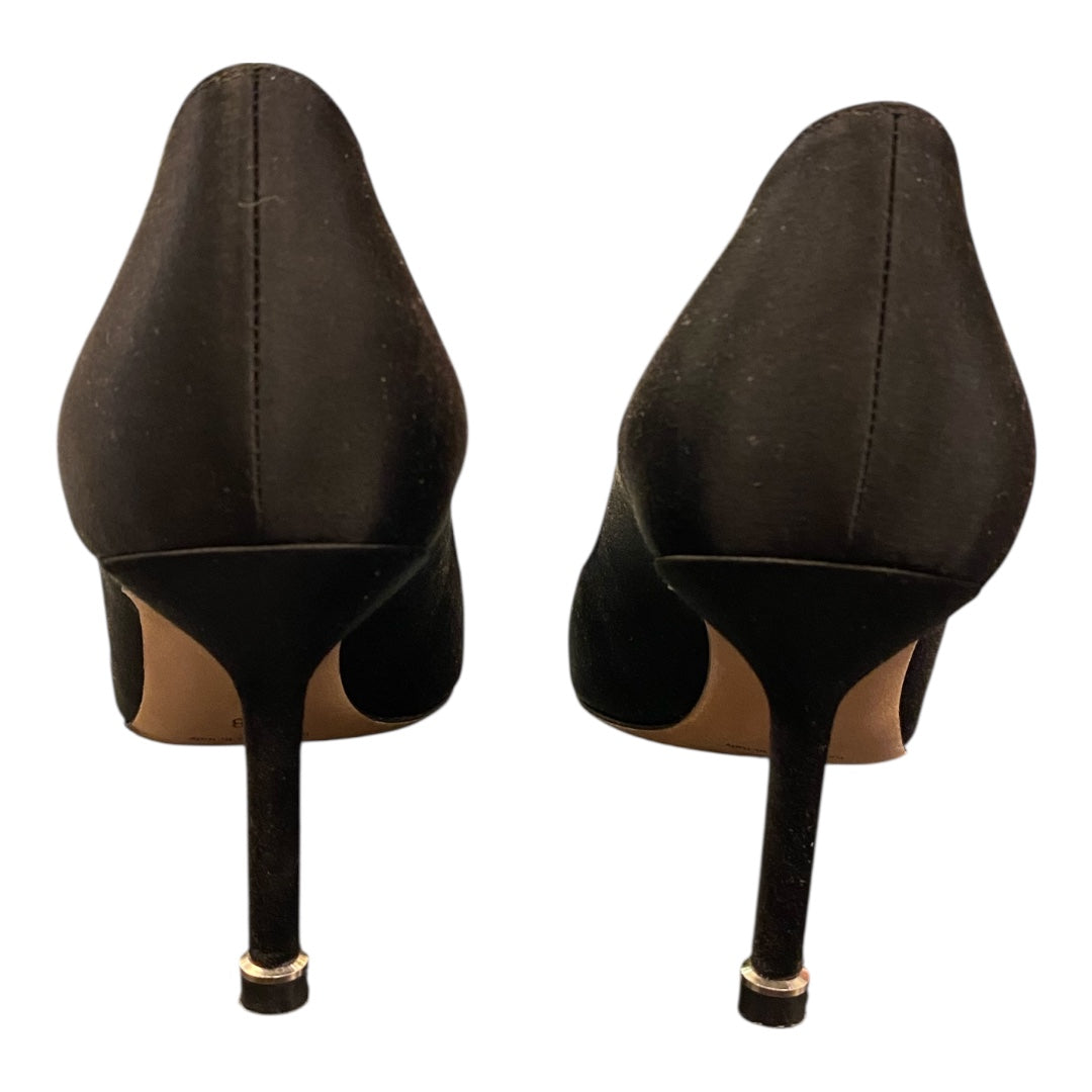 MANOLO BLAHNIK Hangisi 70 Crystal-Embellished Satin Pumps Size 38