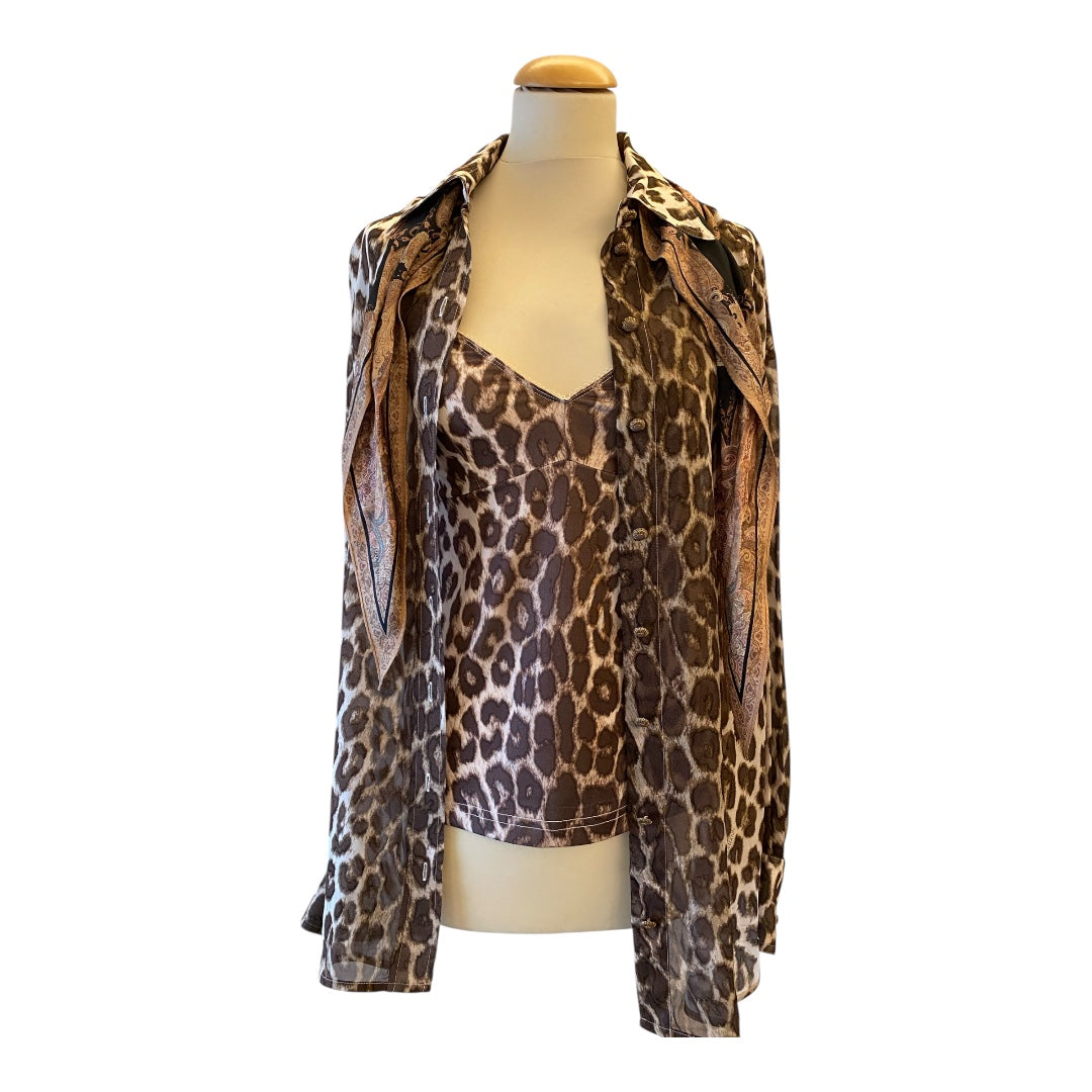 ZIMMERMANN Leopard-Print Shirt Size 1