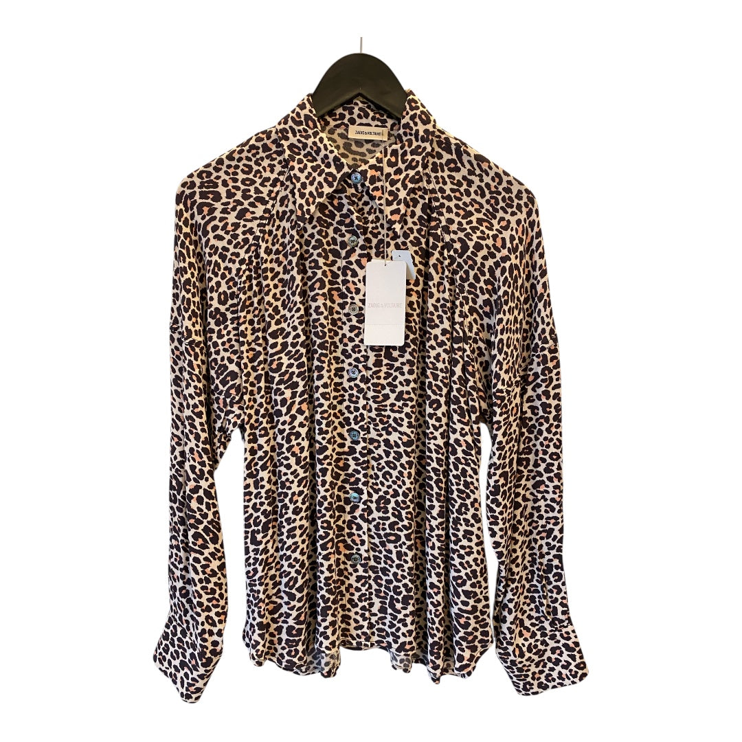 ZADIG & VOLTAIRE Leopard-Print Blouse Size M