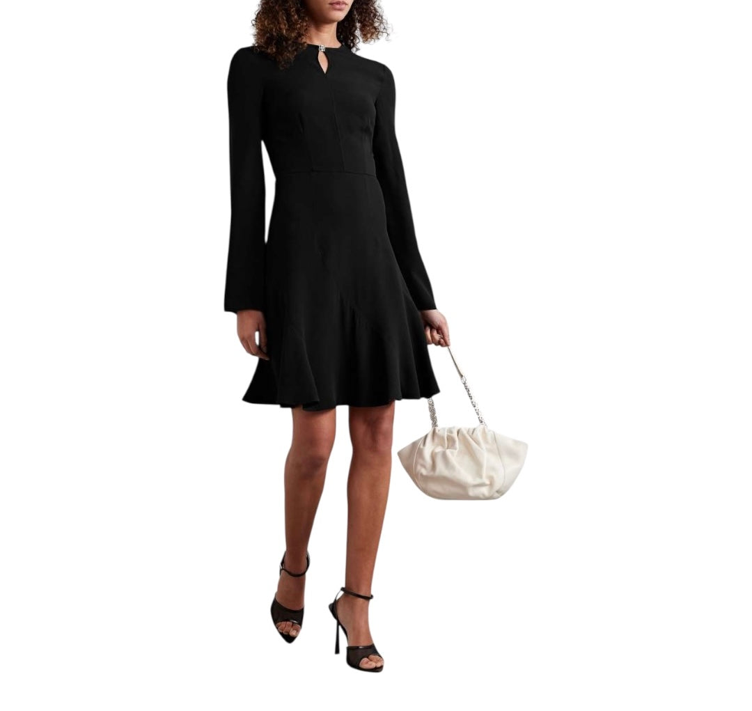 GIVENCHY Embellished Cutout Crepe Dress Size IT 40