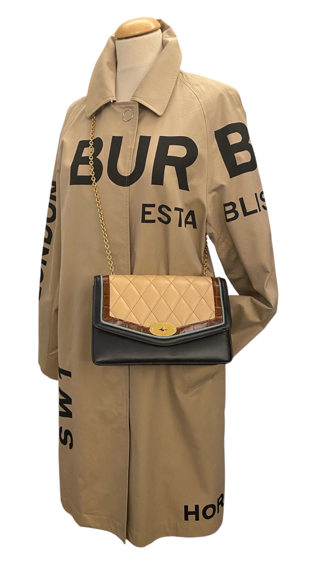 MULBERRY Silky Calf & Croc Print Darley Bag