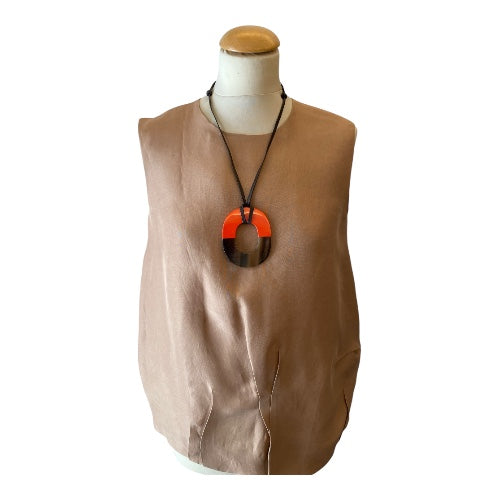 HERMÈS Buffalo Horn ‘Isthme’ Pedant Necklace