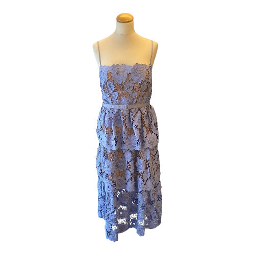 SELF-PORTRAIT 3D Lace Midi Dress Size UK 14