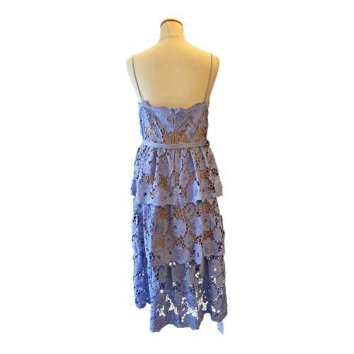 SELF-PORTRAIT 3D Lace Midi Dress Size UK 14