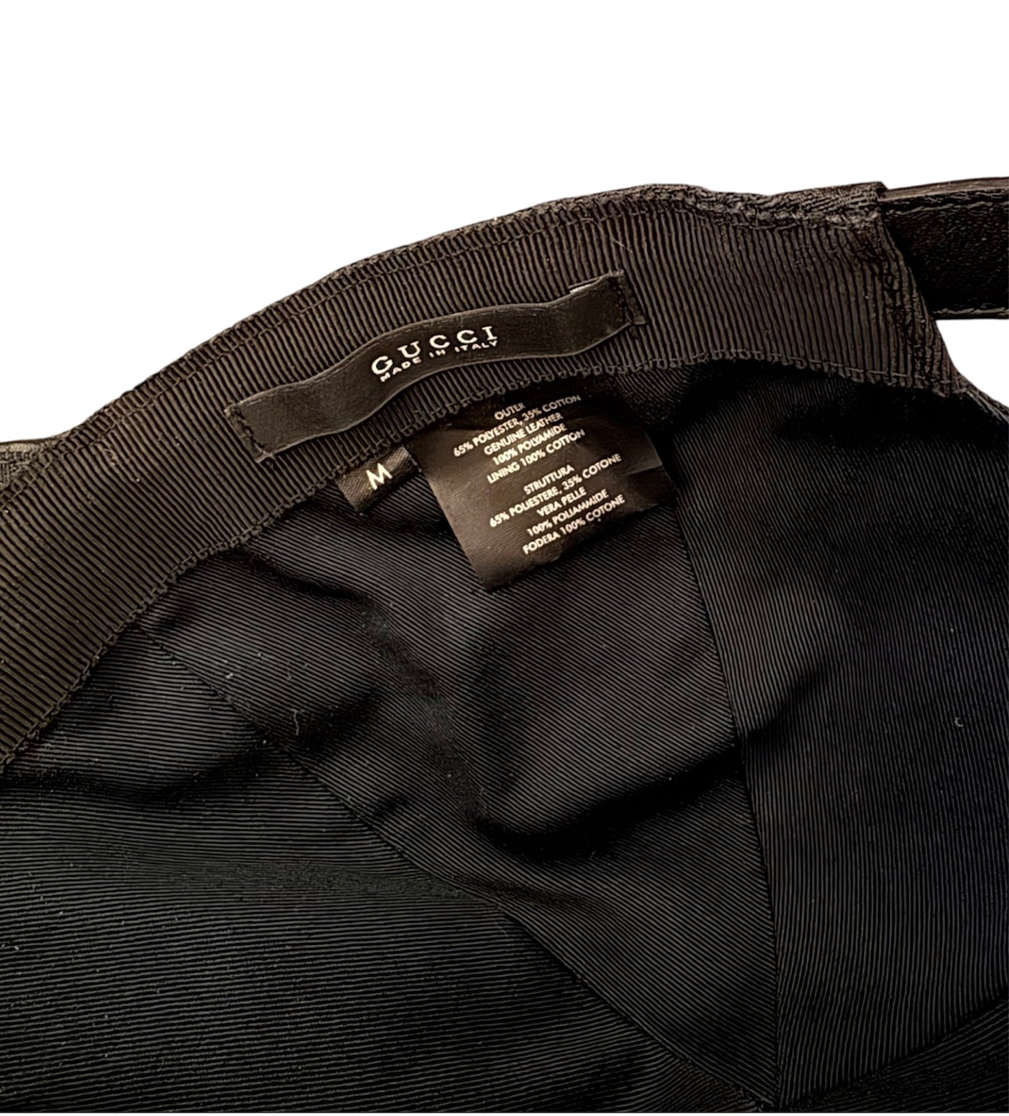 GUCCI Original GG Canvas Hat Black Size M