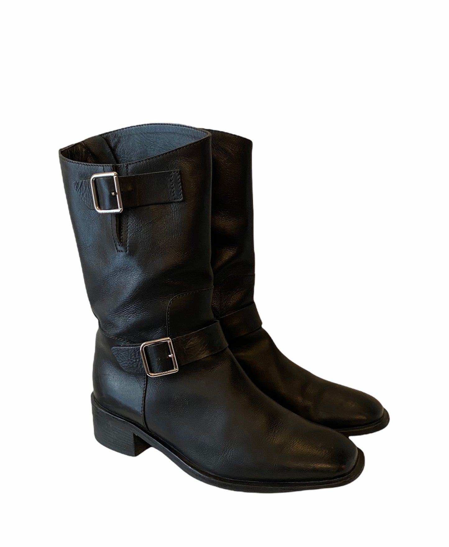 CHANEL Leather Boots Size 39,5