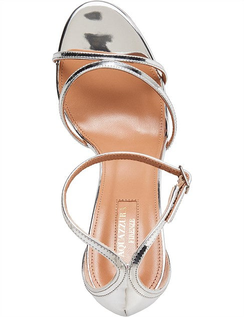 AQUAZZURA Silver Sandals Size 39