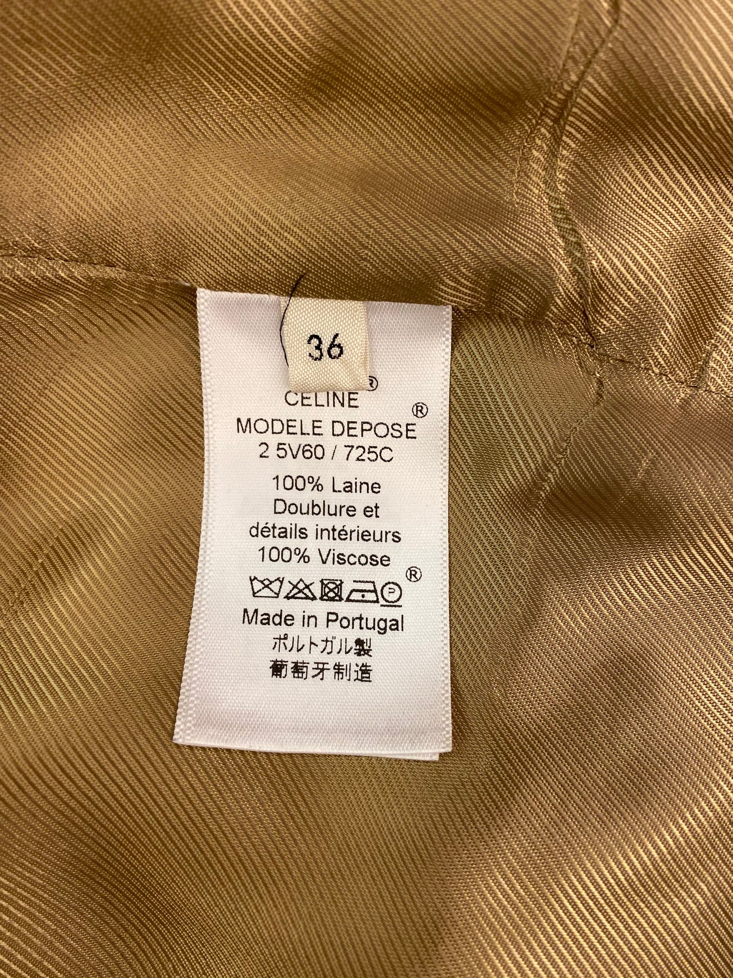 CÉLINE Beige Blazer Size 36