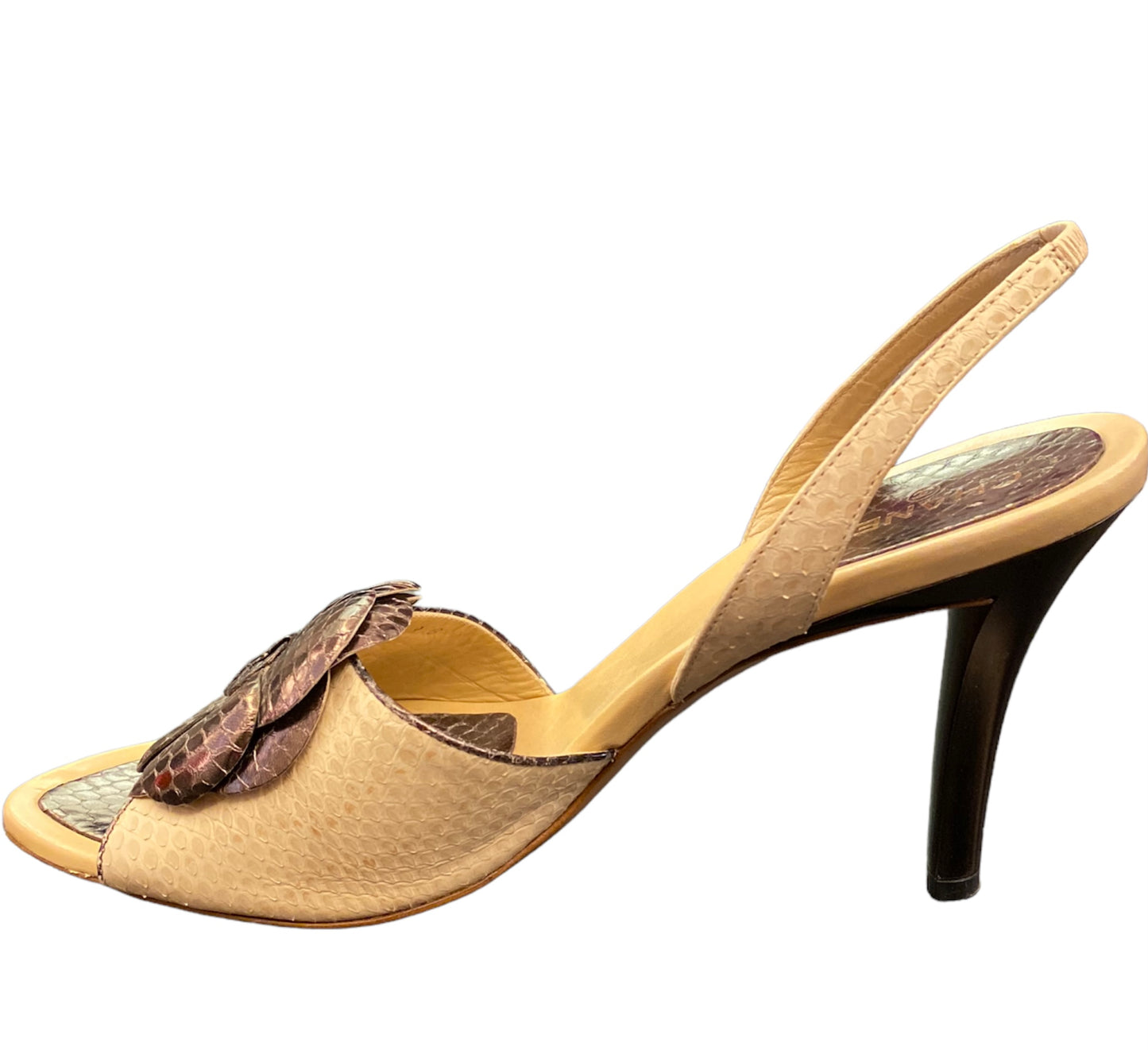 CHANEL Leather Slingback Size 39