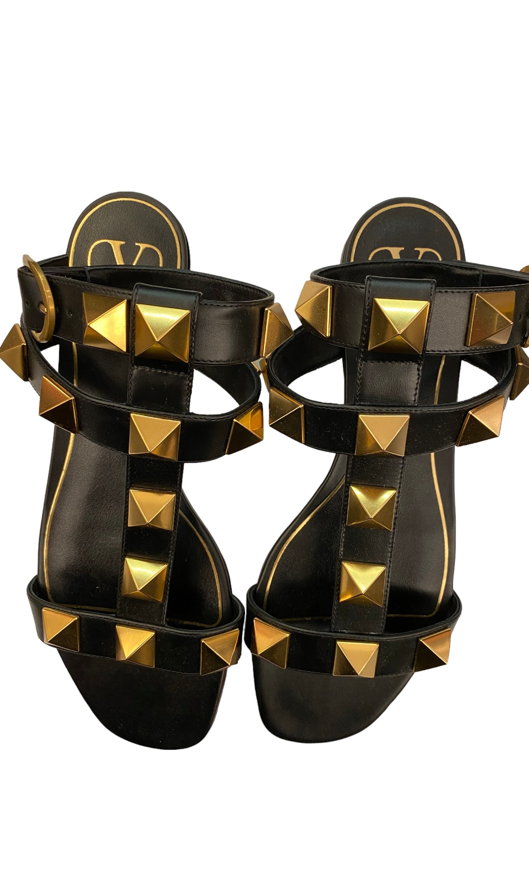 VALENTINO GARAVANI Stud Leather Sandals Size 39.5