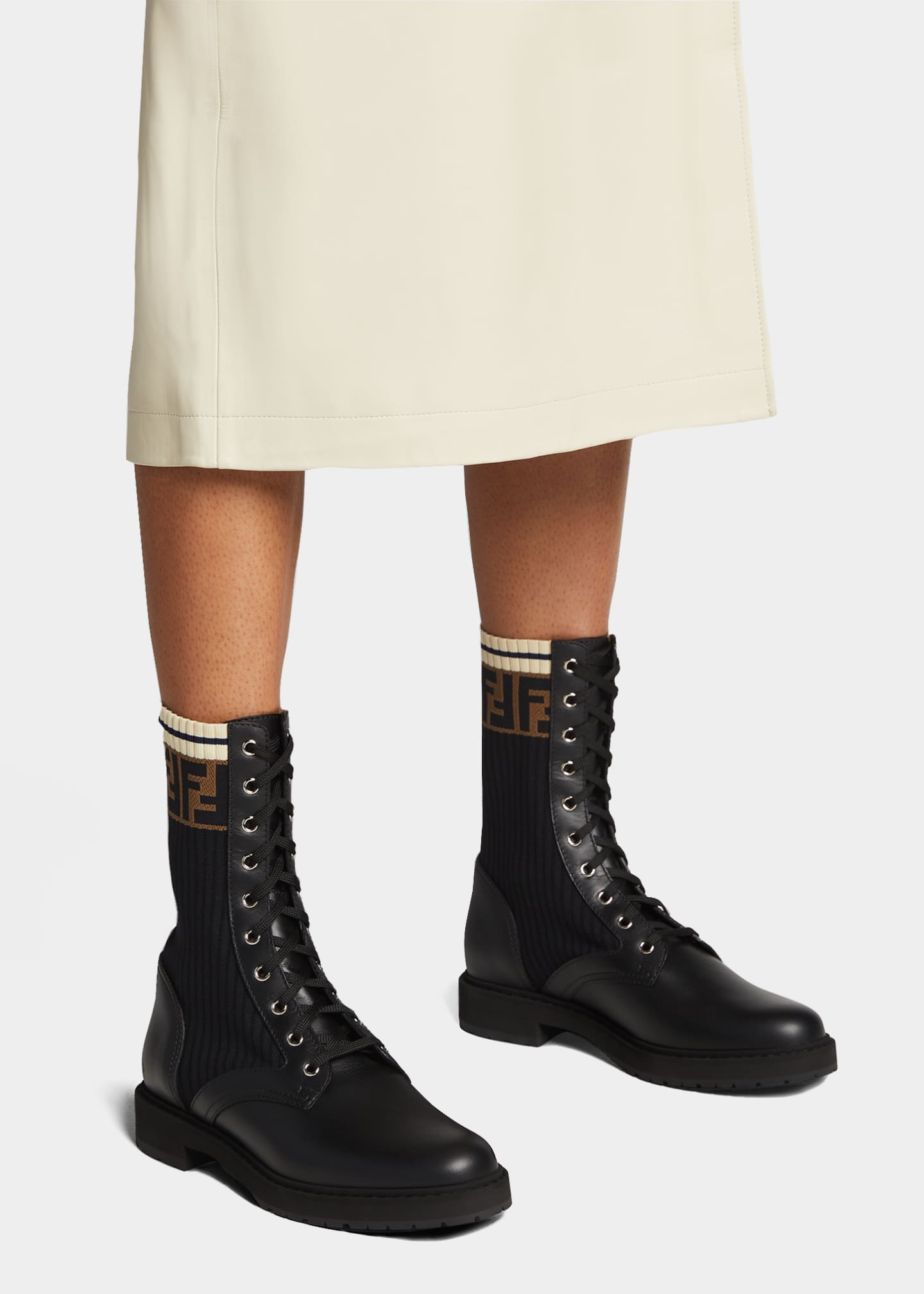 FENDI Leather Boots Size 39