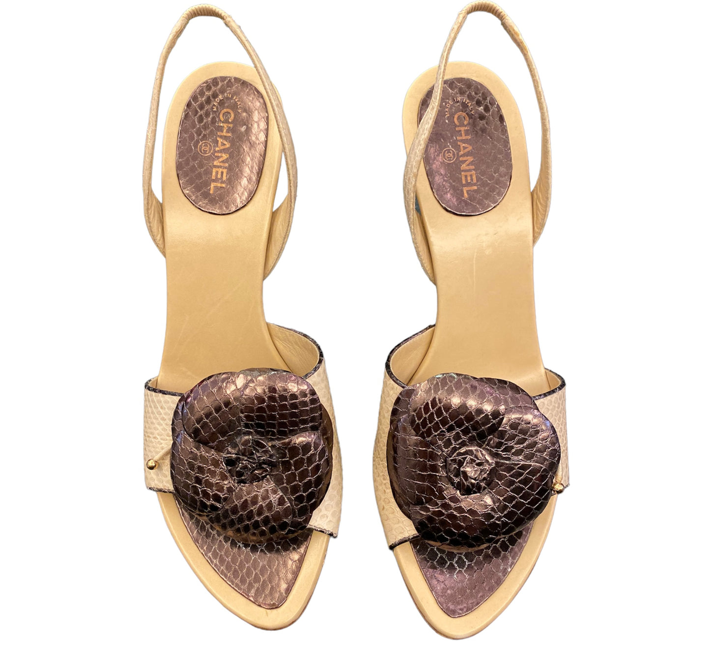 CHANEL Leather Slingback Size 39