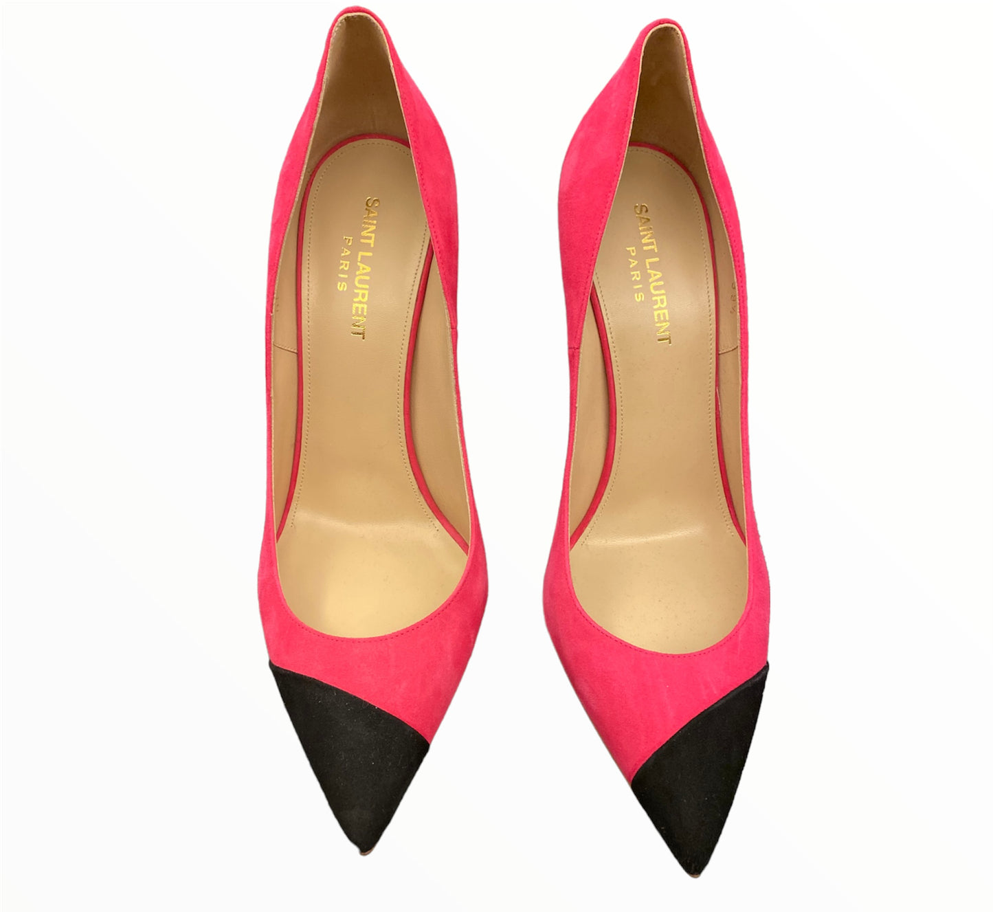 SAINT LAURENT Suede Pink Pumps Size 39,5