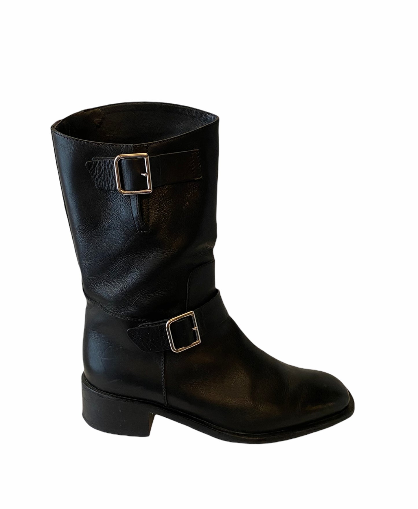 CHANEL Leather Boots Size 39,5