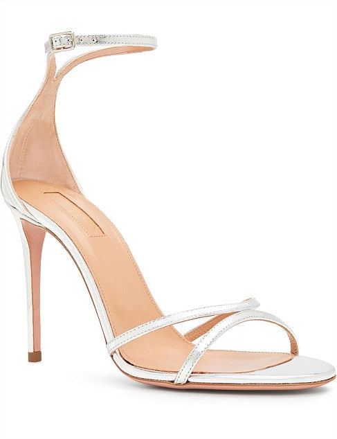 AQUAZZURA Silver Sandals Size 39