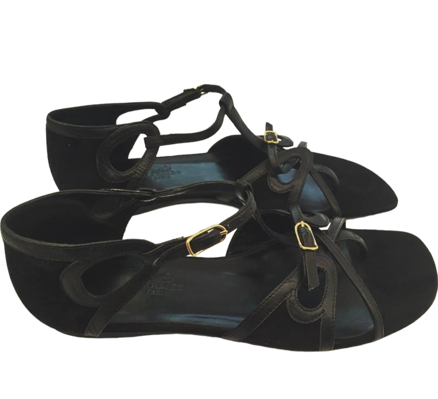 HERMÈS Leather Sandals Size 36